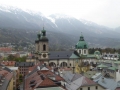 Blick vom Stadtturm zu Dom und Nordkette