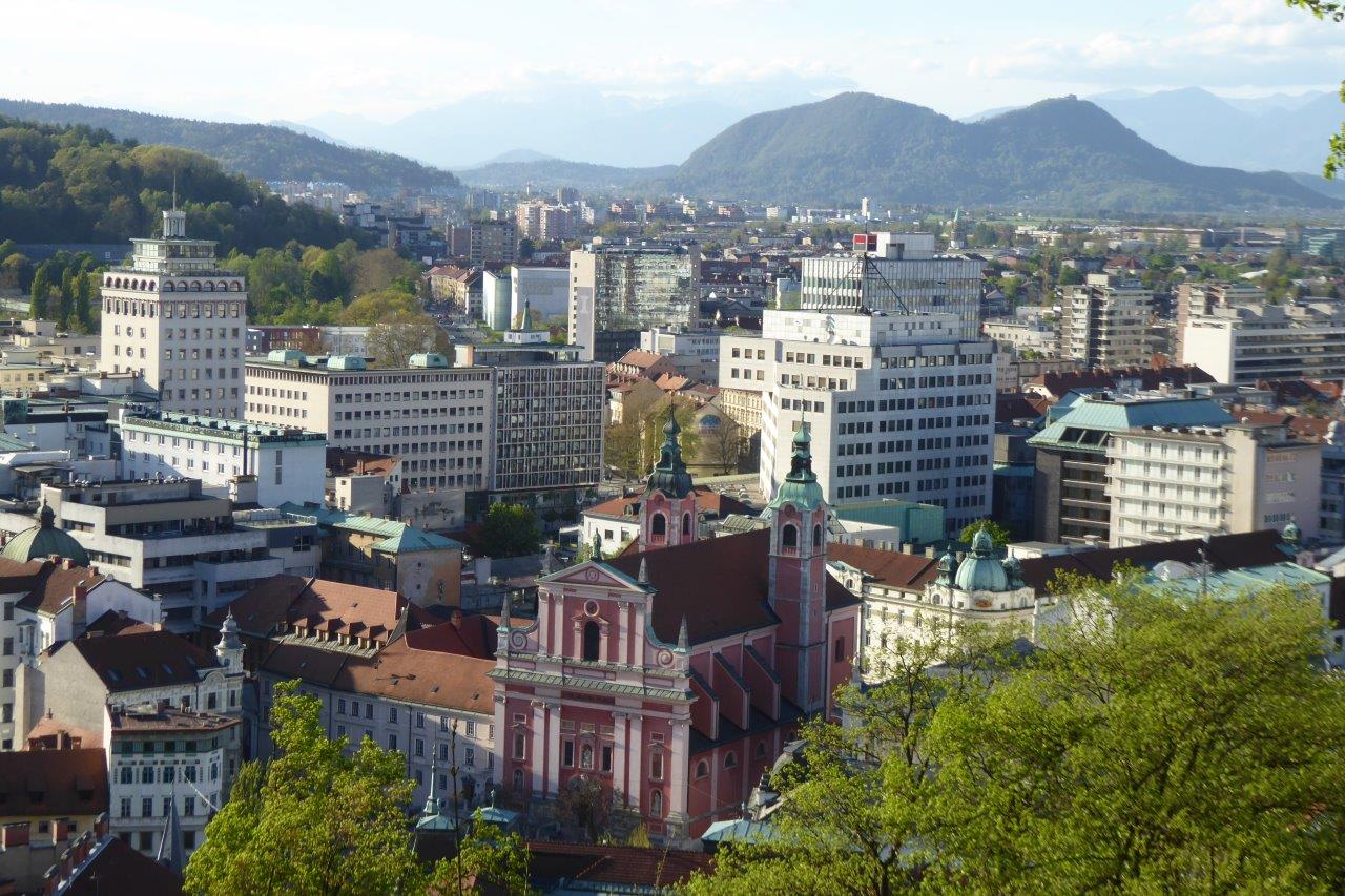 Blick von der Burg auf Ljubljana